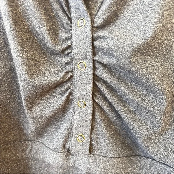 TEHAMA Blue Ruched Midi Dress with Sailor Collar - Picture 7 of 12